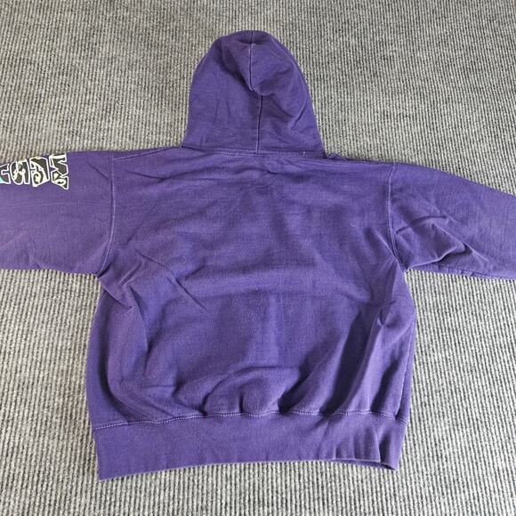 SUN Hoodie Mens Medium Purple I Heart DC Washington Print Pullover Made in USA - Picture 9 of 9